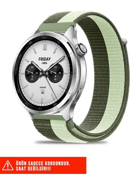 Amazfit Pace / Gtr 2 / Gtr 2e / Gtr 3 / Gtr 3 Pro / Gtr 47MM Uyumlu Hasır Örgü Cırtlı Kordon 22MM