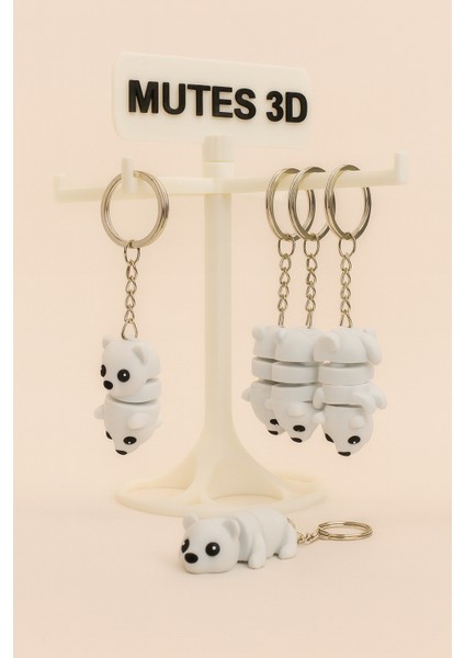 3D Hareketli Beyaz Ayı Anahtarlık'10 Lu PAKET-1114