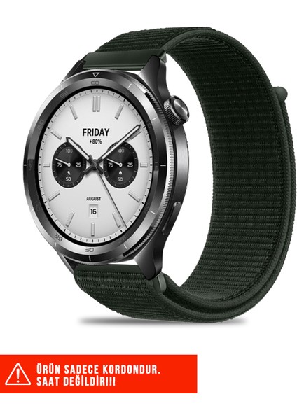 Amazfit Pace / Gtr 2 / Gtr 2e / Gtr 3 / Gtr 3 Pro / Gtr 47MM Uyumlu Hasır Örgü Cırtlı Kordon 22MM