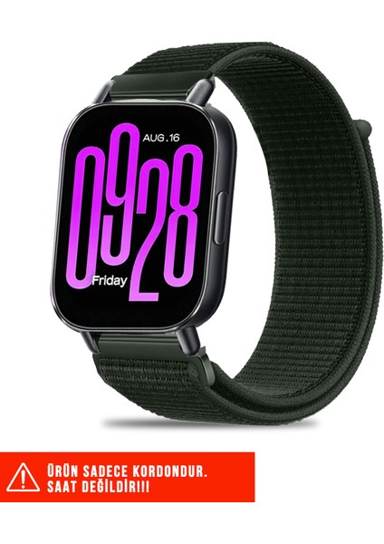 Redmi Watch 5 Active / Redmi Watch 5 Lite Uyumlu Hasır Örgü Cırtlı Naylon Kordon 22MM