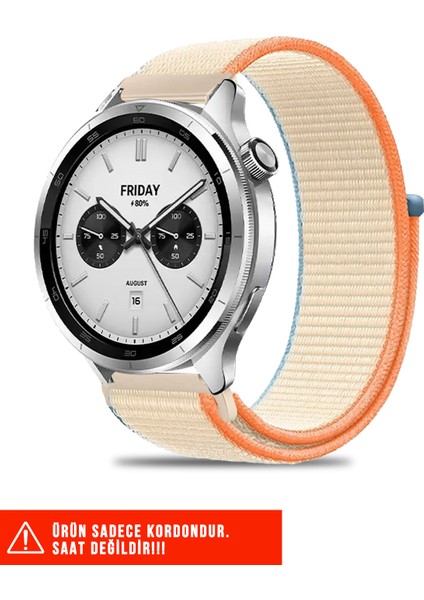 Amazfit Pace / Gtr 2 / Gtr 2e / Gtr 3 / Gtr 3 Pro / Gtr 47MM Uyumlu Hasır Örgü Cırtlı Kordon 22MM