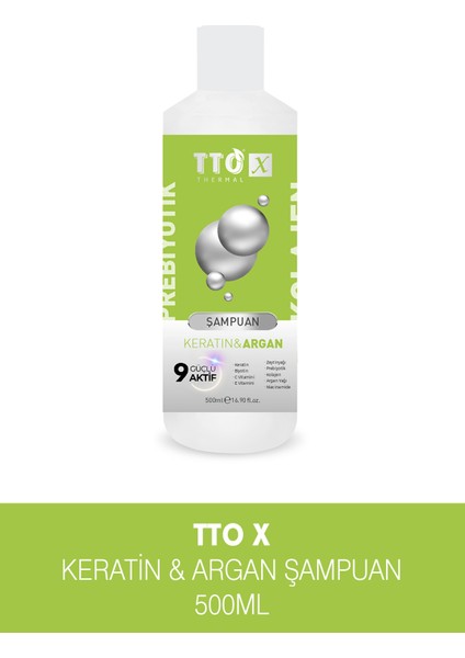 Tto x Keratin ve Argan Özlü Saç Şampuanı 500 ml
