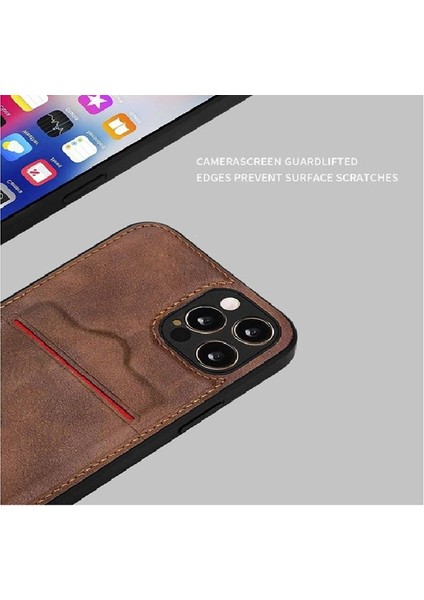 Apple iPhone 14 Pro Kartlıklı Rich Boss Lüx Deri Kılıf Bordo fiyatları