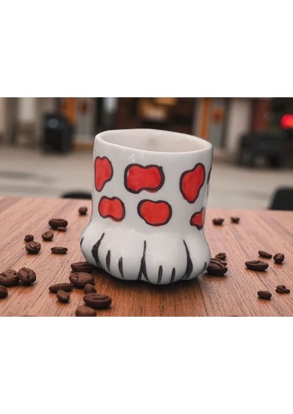 Seramik El Yapımı Pati Kupa