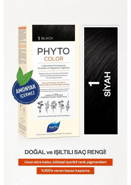 Asfstore Phyto Color Saç Boyası - Siyah 1 modelleri