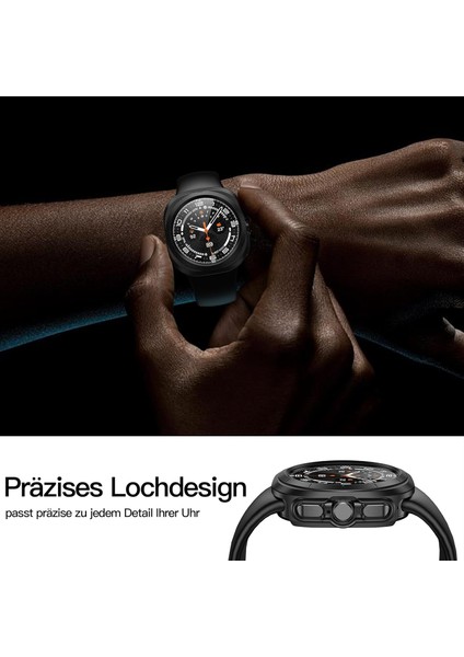 Samsung Galaxy Watch 8 Ultra Uyumlu Ekran ve Kasa Koruyucu Silikon 360 Derece Tam Kaplar Gard Military Zırh Tank fiyatları