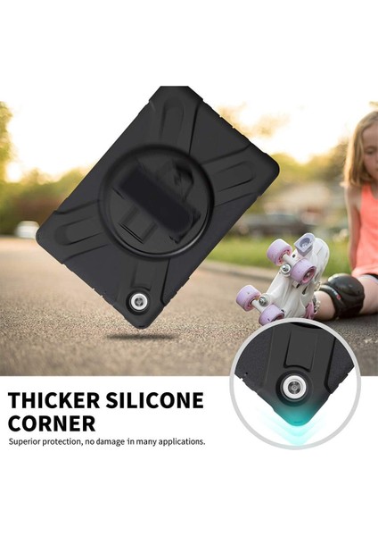 En Iyi Tablet Kılıfı Lenovo M10 Plus 10.6 Uyumlu Uyumlu Tutacaklı Standlı Askılı Tablet Kılıfı Kılıf fiyatları