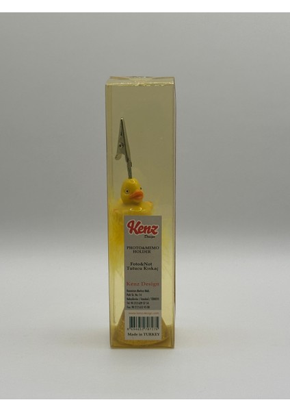 Tüylü Sarı Ördek Tasarımlı Masaüstü Not Tutucu – Yaylı & Klipsli Dekoratif Notluk fiyatları