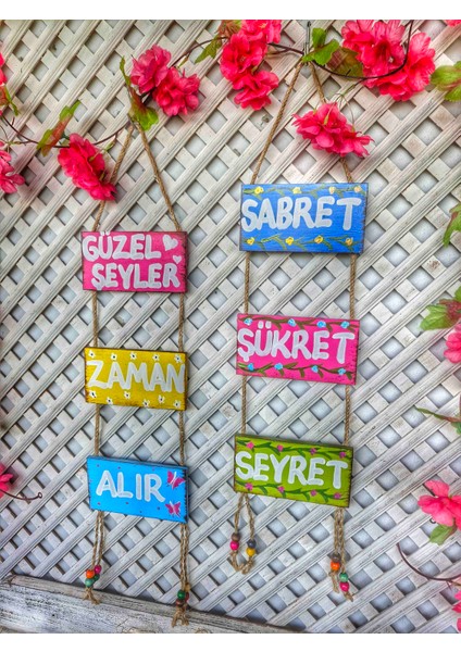 El Yapımı Pano Set,6 Parça, Her Biri 8×15 Cm,bahçe Dekoru