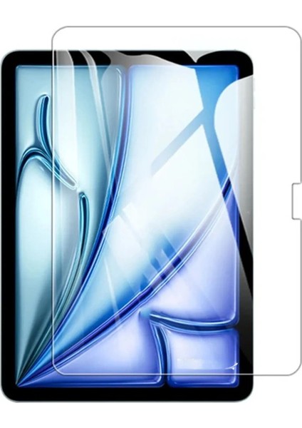 Apple iPad Air 6.nesil M2 Uyumlu Ön Koruma Cam Ekran Koruyucu 9h Temperli Cam Film, Hd Şeffaf