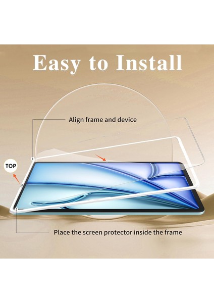 Apple iPad Air 6.nesil M2 Uyumlu Ön Koruma Cam Ekran Koruyucu 9h Temperli Cam Film, Hd Şeffaf indirimleri