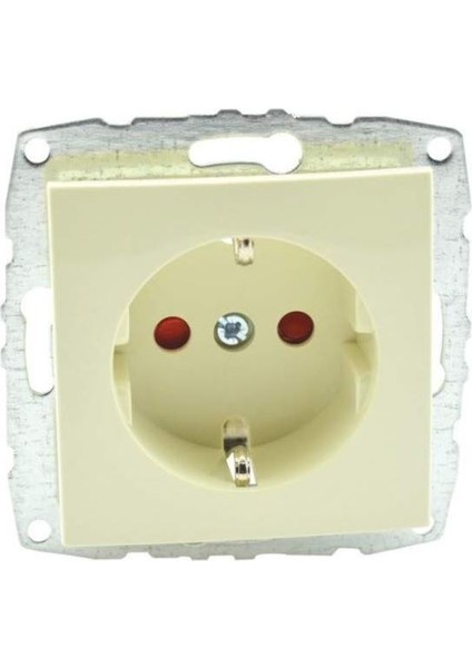 Çocuk Korumalı Topraklı Priz -Krem modelleri
