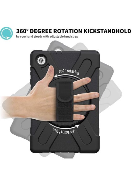 En Iyi Tablet Kılıfı Lenovo M10 Plus 10.6 Uyumlu Uyumlu Tutacaklı Standlı Askılı Tablet Kılıfı Kılıf fırsatları