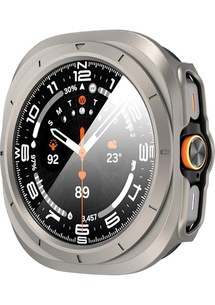 Samsung Galaxy Watch 8 Ultra Uyumlu Ekran ve Kasa Koruyucu Silikon 360 Derece Tam Kaplar Gard Military Zırh Tank