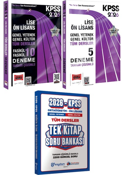 2026 Kpss Lise Ön Lisans Fasikül Fasikül 10 Deneme ve 5 Deneme - Ortaöğretim Ön Lisans Tek Kitap Soru