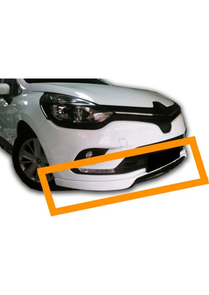 Clio 4 Makyajlı Kasa 2 Parça Ön Tampon Eki (( Boyasız ))