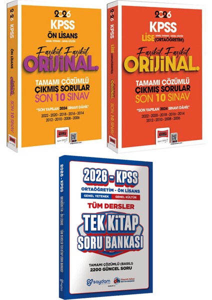 2026 Kpss Lise Ön Lisans Fasikül Fasikül Orijinal Çıkmış Son 10 Sınav - Ortaöğretim Ön Lisans Tek Kitap Soru
