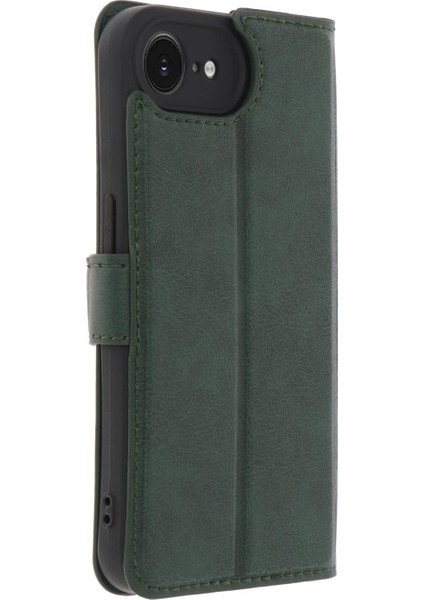 iPhone 16E Kılıf Trend S Plus Kapaklı Kılıf - Yeşil modelleri