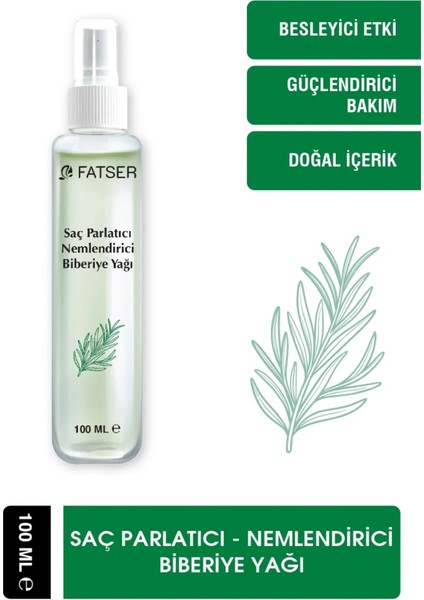 Biberiye Suyu Dökülme Karşıtı ve Hızlı Saç Uzatma Etkili Saf Saç Toniği 100 ml