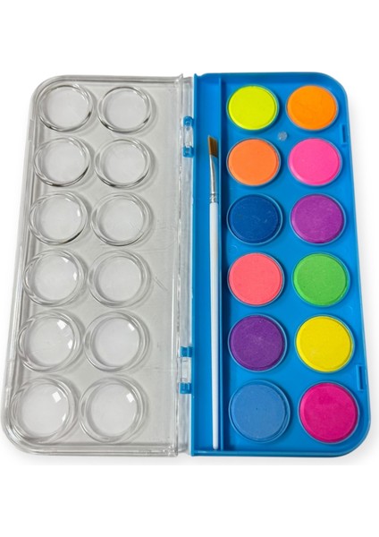 Keyroad Büyük Boy Neon Sulu Boya Seti, 12 Renk, Fırça Dahil modelleri