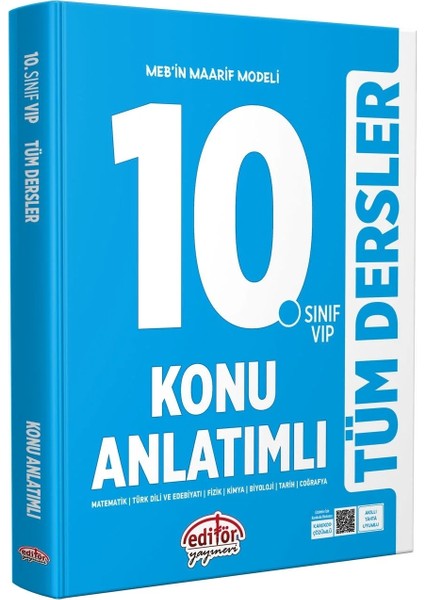 Maarif Modeli 10. Sınıf Vip Tüm Dersler Konu Anlatımlı