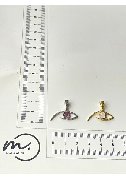 925 Ayar Gümüş Turmalin Taşlı Göz Modeli Gümüş Kolye Ucu modelleri