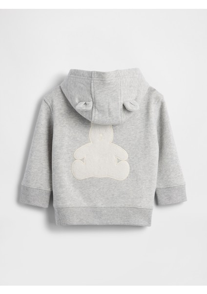 Bebek Gri Vintagesoft Bear Logo Fermuarlı Sweatshirt fiyatları
