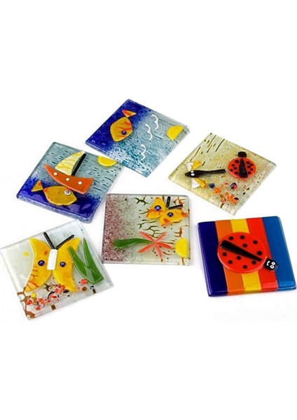 3 Adet Dekoratif Cam Gider Kapağı Renkli Desenli Banyo Süsü fiyatları