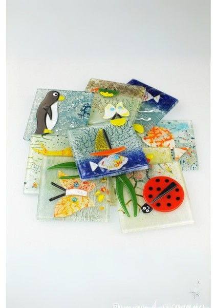 3 Adet Dekoratif Cam Gider Kapağı Renkli Desenli Banyo Süsü modelleri