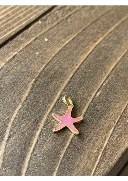 925 Ayar Gümüş Sıkma Kuvars Taşlı Şans Yıldızı Gümüş Kolye Ucu