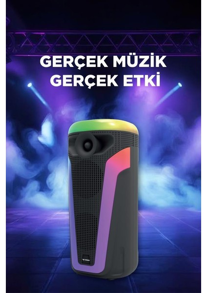 D69 Siyah Rgb Ledli Taşınabilir Bluetooth Hoparlör Parti Speaker fiyatları