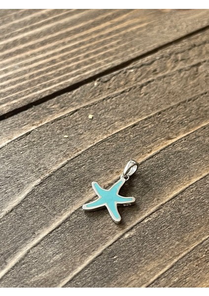 925 Ayar Gümüş Sıkma Firuze Taşlı Şans Yıldızı Gümüş Kolye Ucu fiyatları
