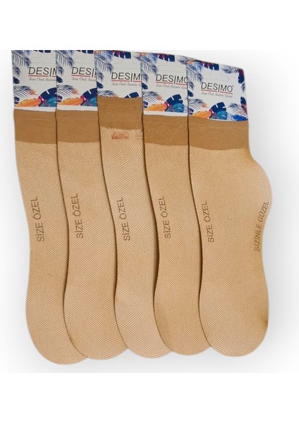 5 Çift 40 Denye Kadın Petek Dokulu Soket Çorap 57 Ten fiyatları