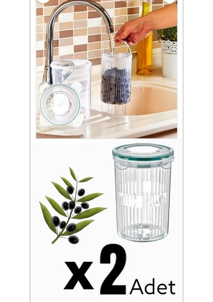 Süzgeçli Derin Saklama Kabı (Zeytinlik, Turşuluk) 1.5lt fiyatları