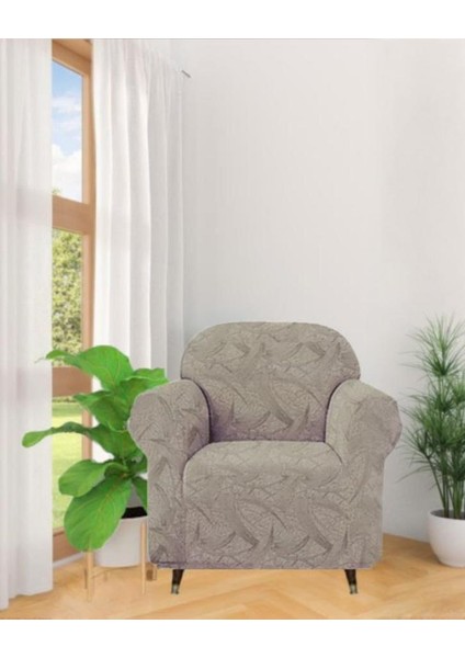 Jakarli Sahra Desen Tek Kişilik Koltuk Örtüsü, Berjer Kılıfı, Lastikli 1 Adet