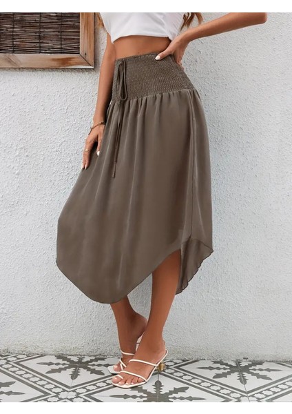 Kadın Asimetrik Kesim Iç Göstermeyen Etek indirimleri