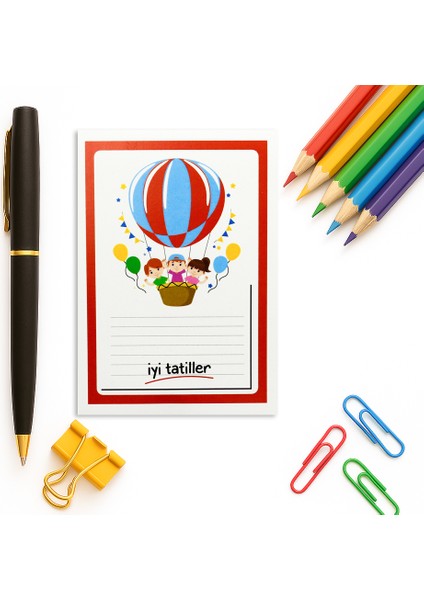 10 x 14 cm Iyi Tatiller Baskılı Kart 30 Adet Model-4