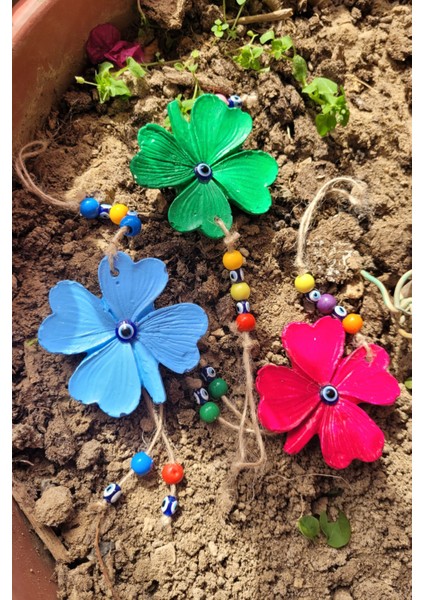 Dekoratif 4 Yapraklı Yonca Duvar Süsü - 3 Adet Ağaç, Bahçe ve Balkon Süsü fiyatları