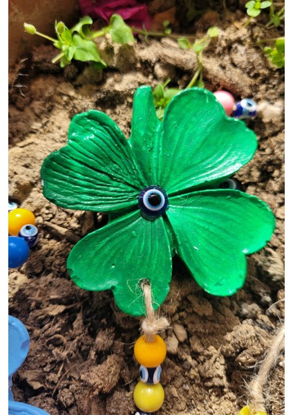 Dekoratif 4 Yapraklı Yonca Duvar Süsü - 3 Adet Ağaç, Bahçe ve Balkon Süsü modelleri