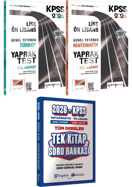 2026 Kpss Lise Ön Lisans Türkçe Matematik Çek Kopart Yaprak Test - Ortaöğretim Ön Lisans Tek Kitap Soru