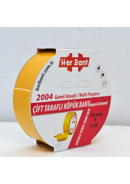 Çift Taraflı Köpük Bant Askılı 36X5 mt 2004
