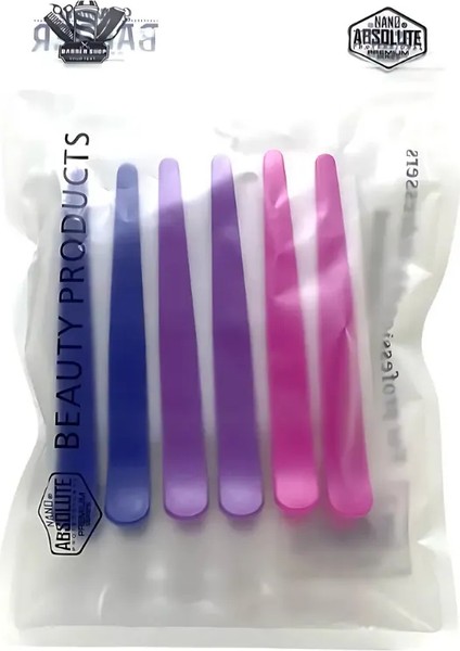 Nano Absolute Barber Shop Renkli Saç Ayırma Maşası 6 Adet fiyatları