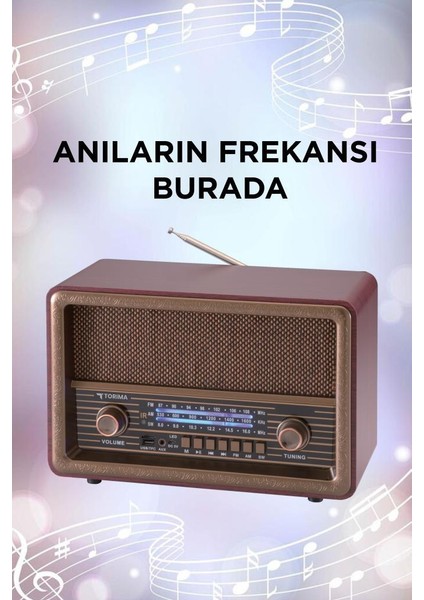 D56 Kahverengi Nostaljik Uzaktan Kumandalı Bluetooth Hoparlör – Radyo, Usb/tf, Tws, Şarjlı fiyatları