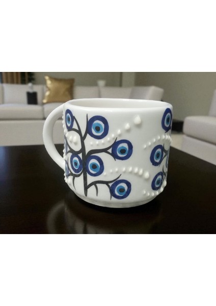 Seramik El Yapımı Nazar Ağacı Kupa