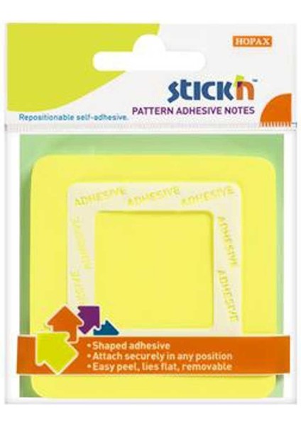 Stıckn Yapışkanlı Not Kağıdı Kare Şekilli 50 Yp 70X70 Sarı 21541