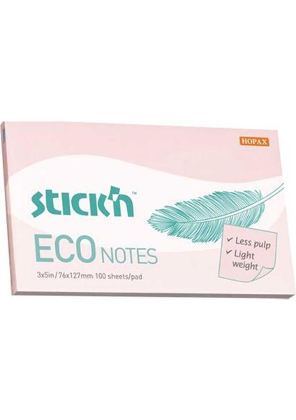 Stıckn Yapışkanlı Not Kağıdı 100 Yp 76X127 Eco Patel Pembe HE21750