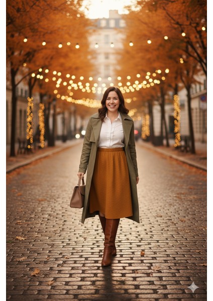 Kadın Büyük Beden Koton Çan Etek