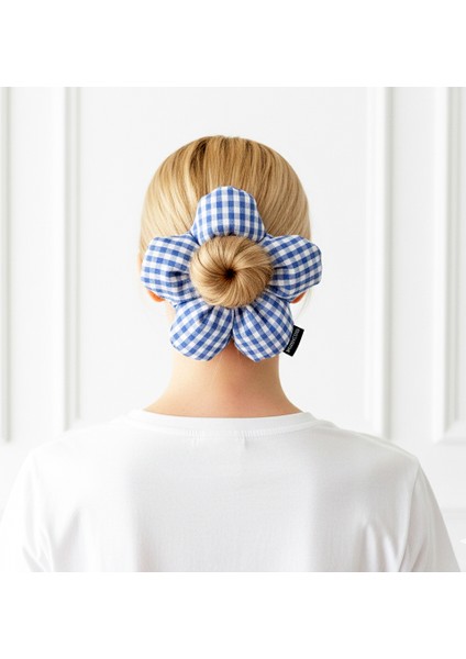 Woody Cord Scrunchies Içi Dolgulu Lastikli Büyük Boy Çiçek Model Saç Tokası