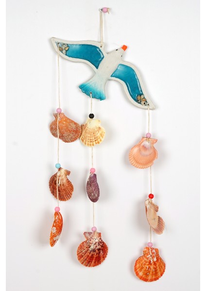 Deniz Kabuklu Uçan Martı, Dekoratif Duvar, Balkon Bahçe Süsü