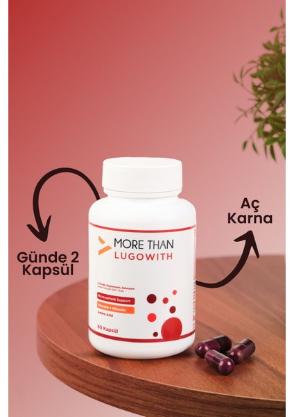 More Than Lugowith 60 Kapsül 2 Adet modelleri